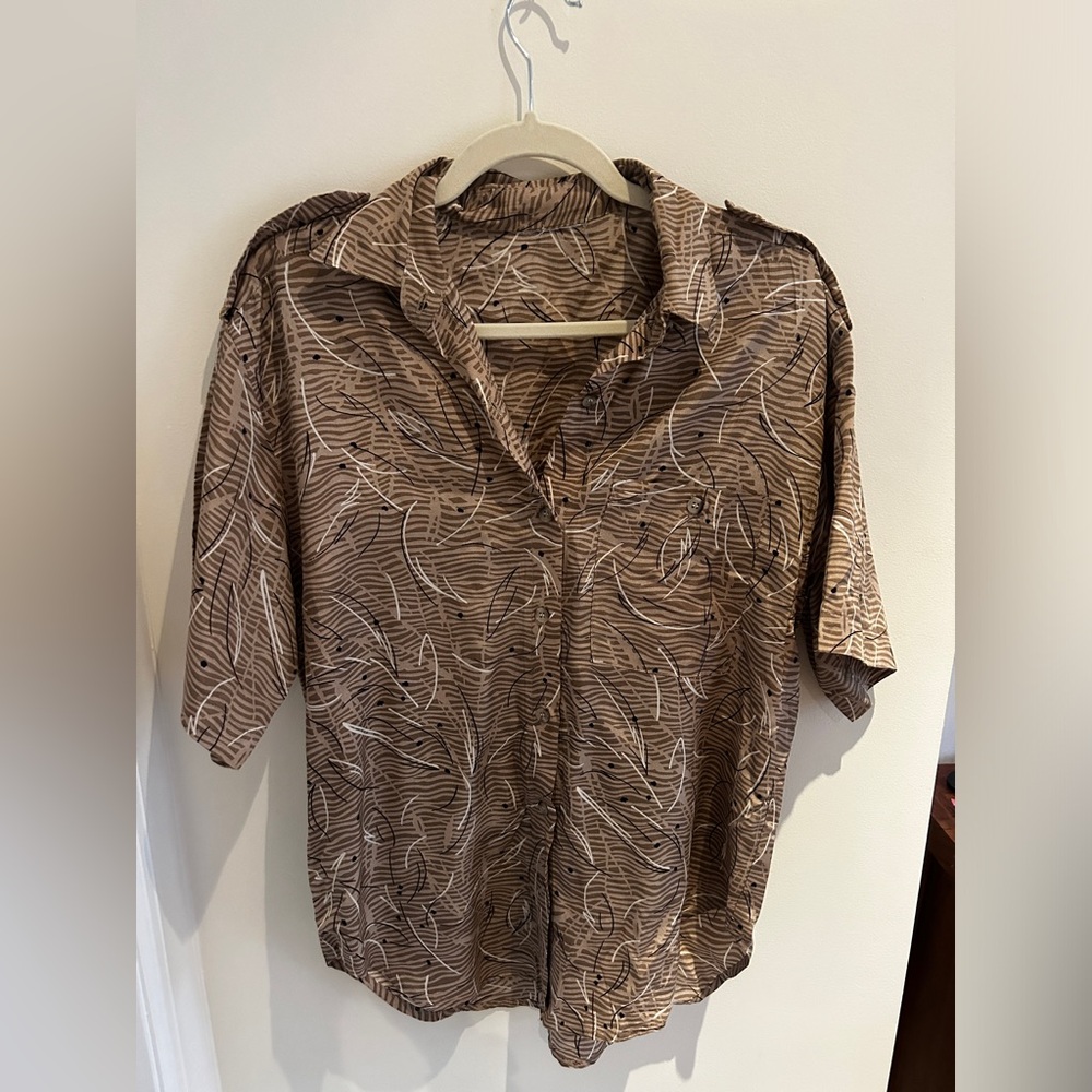 Funky Tan Button-Up